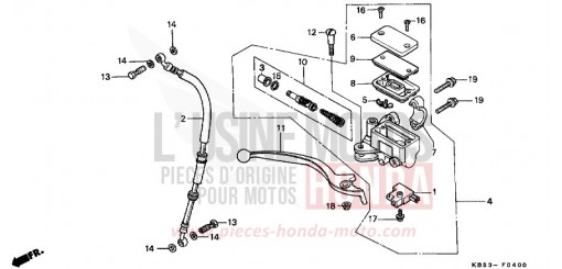 FR. BRAKE MASTER CYLINDER NSR125RY de 2000